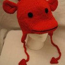EVIL SOCK MONKEY HAT knit ADULT sun red devil Halloween costume deluxe delux knit wear