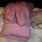 PIG MITTENS warm winter ADULT SIZE ladies puppet PINK piggy Knit FLEECE LINED costume therapy