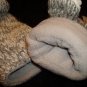 KOALA MITTENS knit ADULT Fleece Lined BEAR gray puppet bear cub mens womens delux knitwits