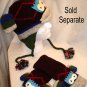ADULT ARGYLE SOCK MONKEY MITTENS blue red green FLEECE LINED PERFECT GIFT ski snowboard