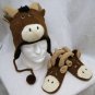 ADULT Mountain Goat LONG HORN SHEEP MITTENS longhorn KNIT MENS WOMENS