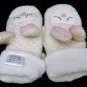 White Lamb Adult MITTENS knit LINED lambkin sleep sheep