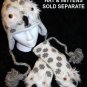 KNIT OWL MITTENS adult mens womens white grey spotted bird hoot winter wear FLEECE LINED