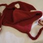 RED FOX HAT knit animal costume ski cap ADULT red squirrel woodchuck Mens Womens