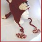 RED FOX HAT knit animal costume ski cap ADULT red squirrel woodchuck Mens Womens