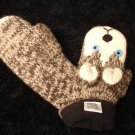 SIBERIAN HUSKY MITTENS knit FLEECE LINED mitts ADULT deLux