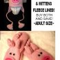PIG HAT Pink KNIT ski cap PIGGY Piglet Lined Halloween COSTUME one size fits most Apparel Lover