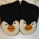 PENGUIN MITTENS knit FLEECE LINED ears ADULT cute mens womens ICE HOCKEY SKATING puppet