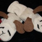 WHITE LAMBCHOP MITTENS Lined ADULT puppet Hand MITTS Lamb Chop NEW animal