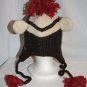 SLEEPY SOCK MONKEY HAT Soft ADULT ONE SIZE Lined Fleece Knit ski Cap delux TAG knitwits