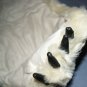 POLAR BEAR RUG PLUSH white BIG 52" LARGE photography prop KING bearskin faux suede bottom