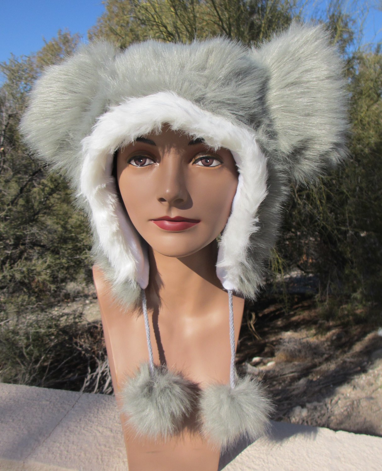 furry animal hat with ears