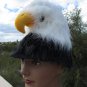 BALD EAGLE HAT costume plush real life like head bird