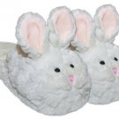 WARM BUDDY White Bunny Slippers SUPER SOFT Adult 37 - 38 approx size 6 6.5 7 7.5 1/2 8
