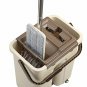 Self Cleaning Drying Wringing Mop Bucket System Flat Floor + 2 Microfiber Pads