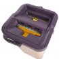 Small Self Cleaning Drying Wringing Mop Bucket System Flat Floor + Microfiber