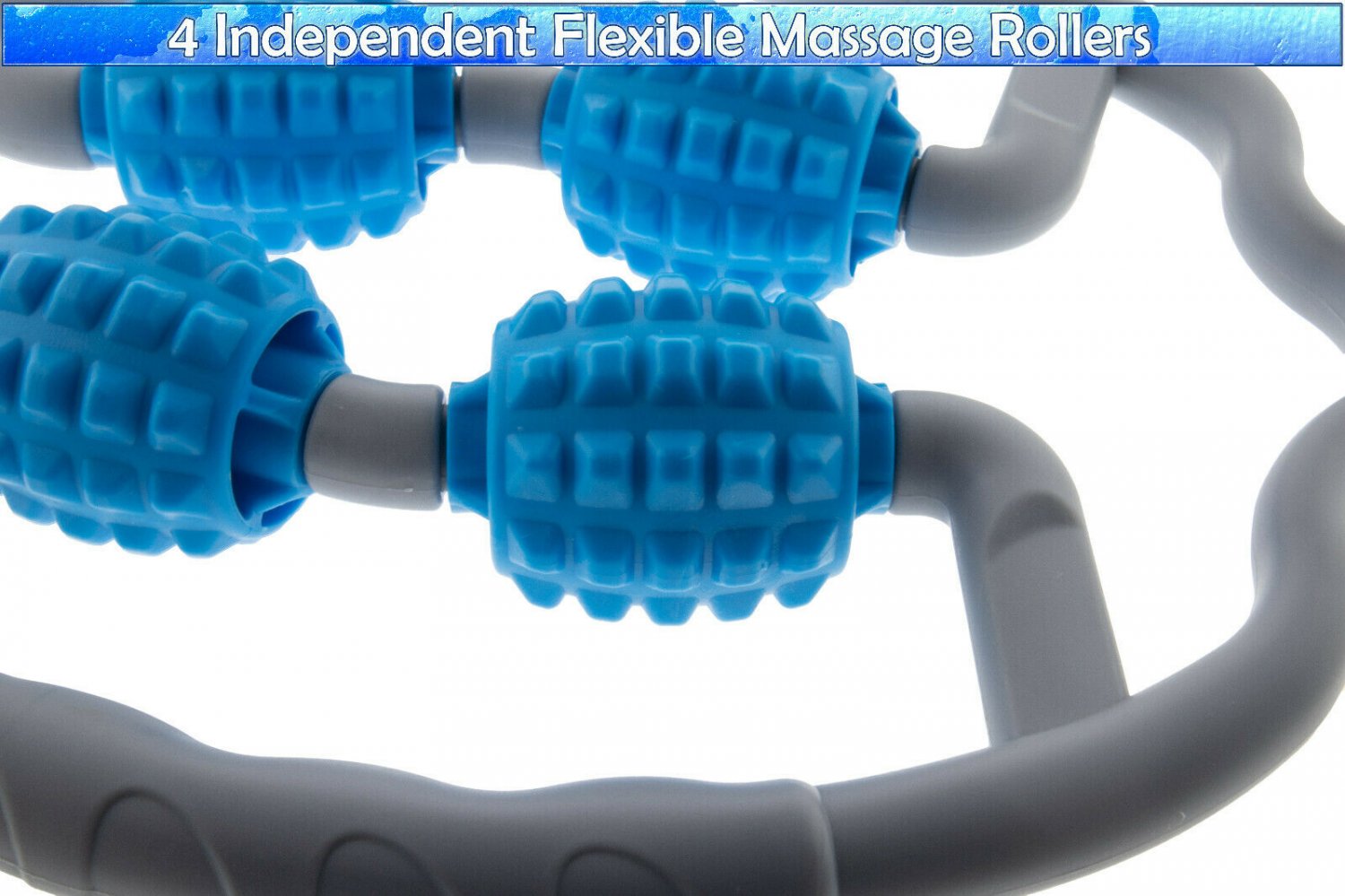 Quad Foam Roller Massager U Shaped 360° Deep Massage Ball Tool Muscle