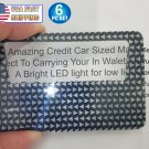 Credit Card Sized Illuminated 3x Reading Magnifier Lens - Wallet Sized Reader TV