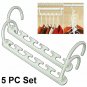 Plastic Space Saving Closet Hangers - Cascading Clothes Hangers - 5 or 10pc Set
