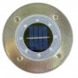 4 Solar Powered 8 LED Disc Path Lawn Lights W/ Diffusure Lens Waterproof Disk