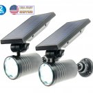 Solar Powered Motion Security Spotlight Light Outdoor Waterproof  360° Rotatable