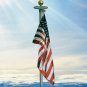 Solar Power Flag Pole 42 LED Light Powerful Outdoor Solar Panel Flagpole Lights