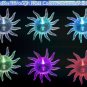 Star Face Solar Wind Chime LED RGB Color Changing Hanging Lights Garden Lights