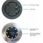 Solar Powered Disk Path Lawn 4 LED Lights Outdoor Waterproof Landscape Spike 4pc