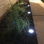 4 Solar Powered 8 LED Disc Path Lawn Lights Outdoor Waterproof Landscape Disks