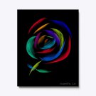 Canvas Print One Rose "The Singled" - Scientific Cat Art Collection 8x10