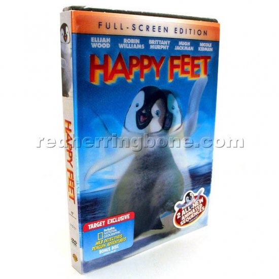 Happy Feet Fullscreen DVD with Bonus Disc & Lenticular Cover RARE ...