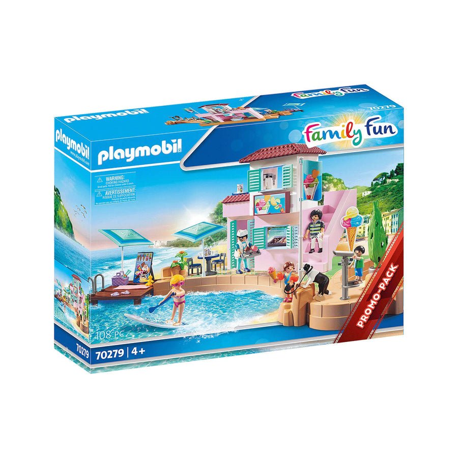 playmobil 70279 family fun waterfront ice cream shop