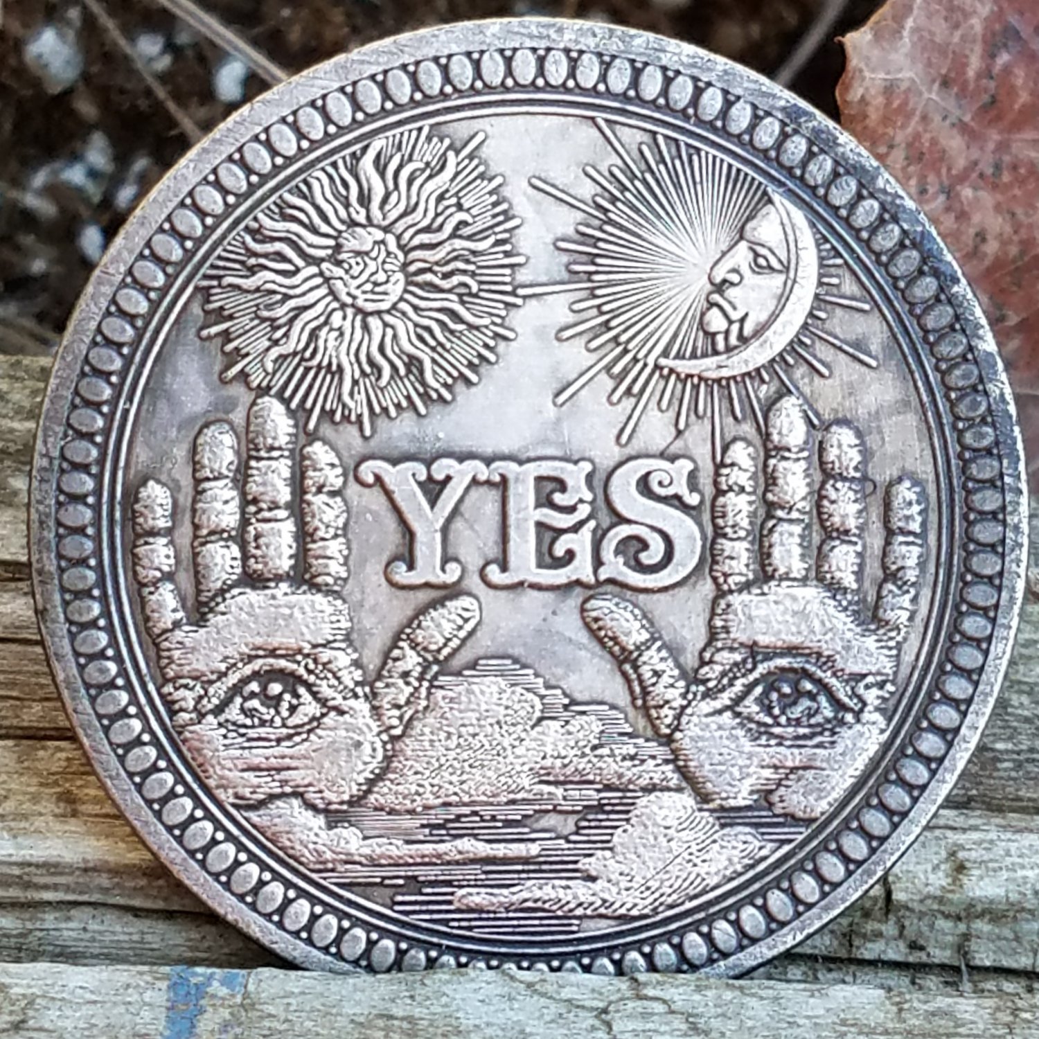 Yes/No Decision Making Medallion. You Can Flip for it!