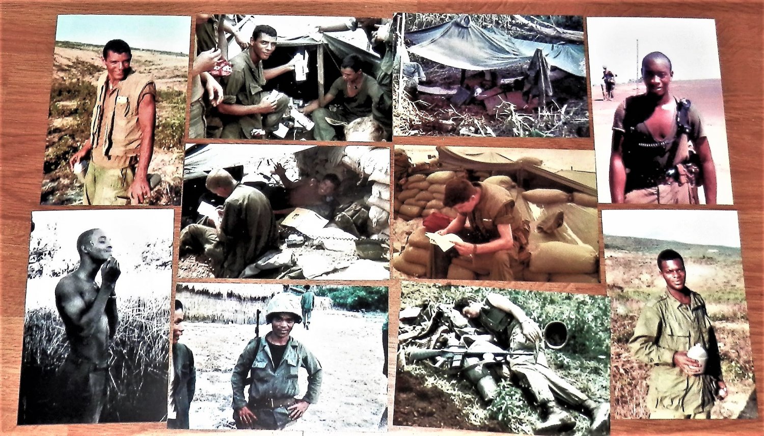 Vietnam -TROOPs -1967 = Album + 36 (4" / 6") Color Photos + (2) 8"/10" cover photos