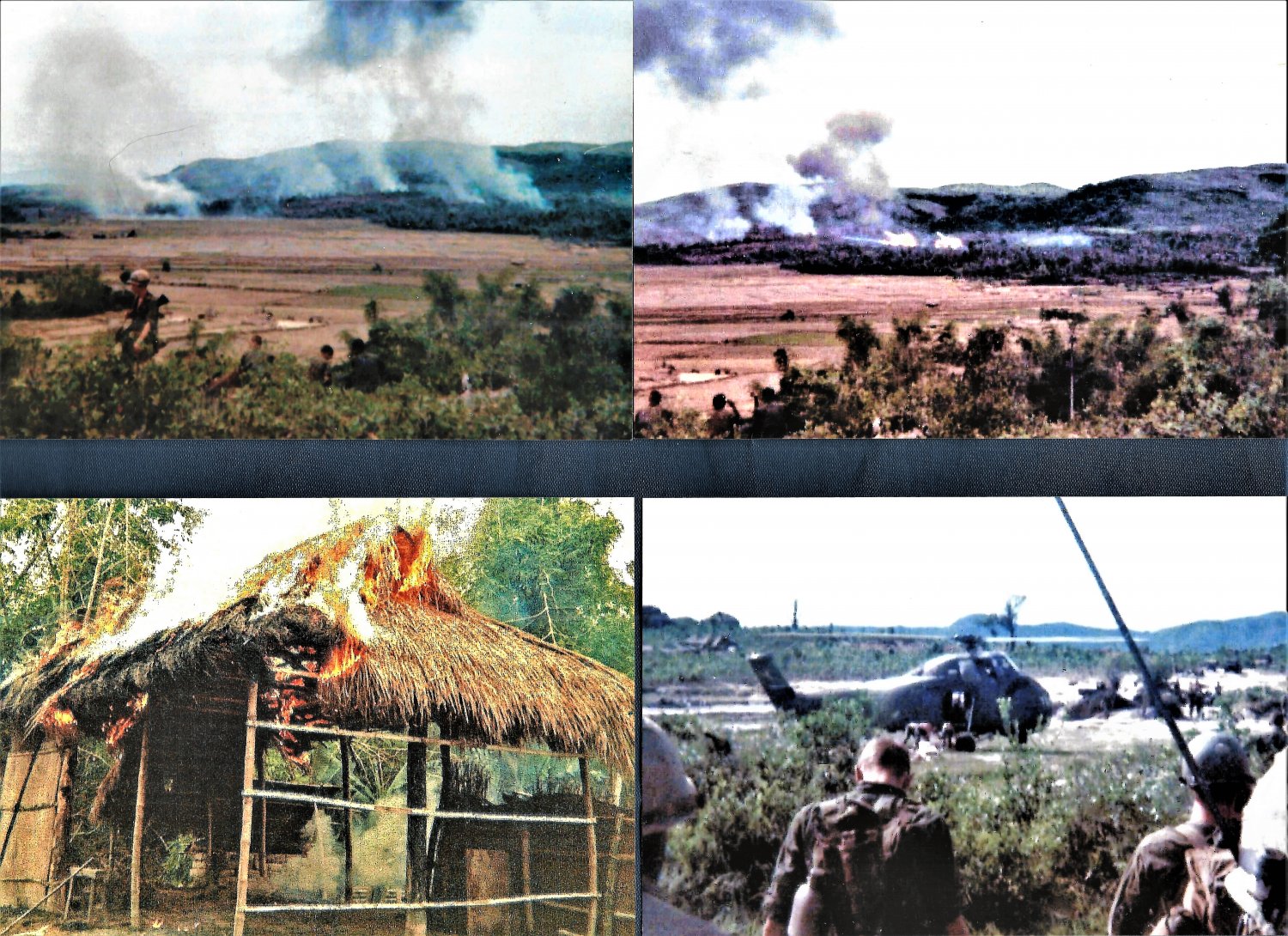 Vietnam -TROOPs -1967 = Album + 36 (4" / 6") Color Photos + (2) 8"/10" cover photos