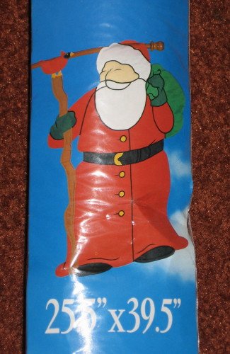 x size banner frame 25.5 Santa Decorative Sculpted Flag Garden Size Banner Big