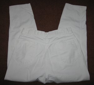 CHIC Classic Relaxed Fit Pants Misses Size 14 Average White Straight Leg