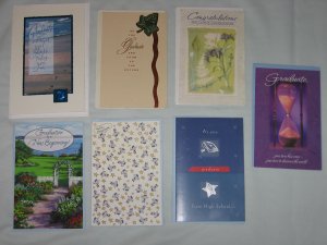 American Greetings GRADUATION CARDS (7) Different Card Designs with Envelopes