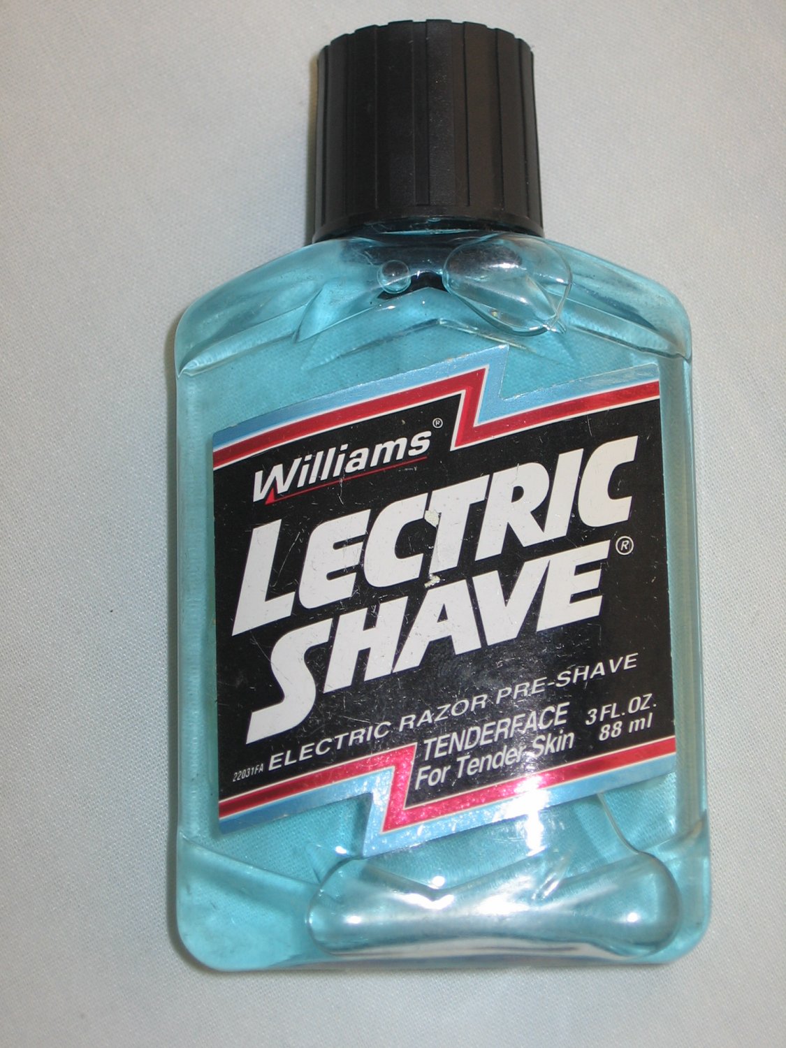 Williams Lectric Shave Tenderface Electric Razor Pre Shave Lotion 3 oz.