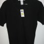ANDREA BEHAR Black Shirt Top Size Small S Brand New Short Sleeves V-Neck Rick Rack Trim