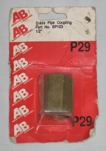 Brass Pipe Coupling &Acirc;&frac12; inch BP103 Anderson Barrows Metals NEW