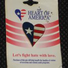 The Heart of America Foundation 2001 Collectible Pin Patriotic Star Stripes RARE Hard to Find