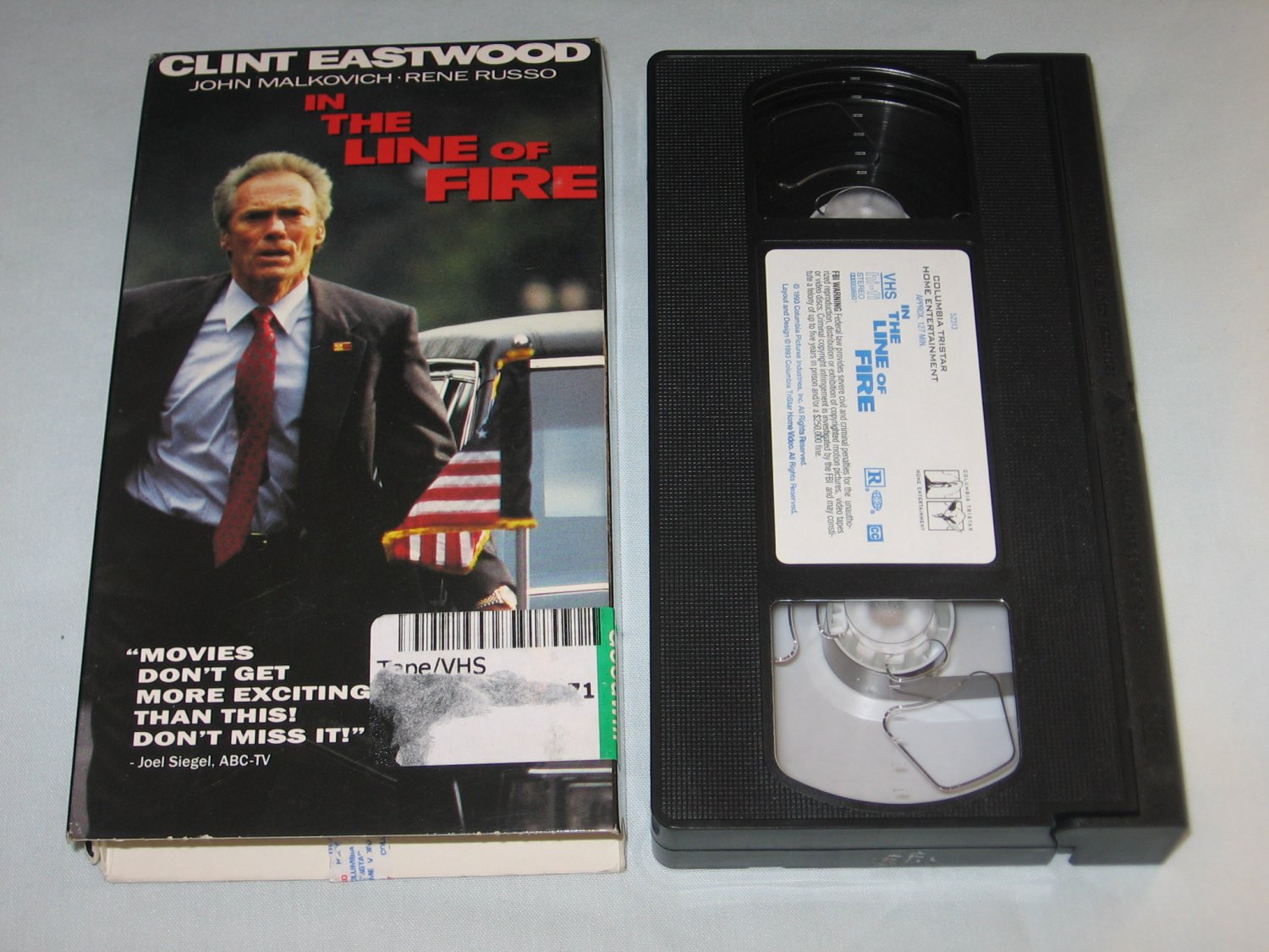 In the Line of Fire (VHS, 1993) Clint Eastwood, John Malkovich, Dylan