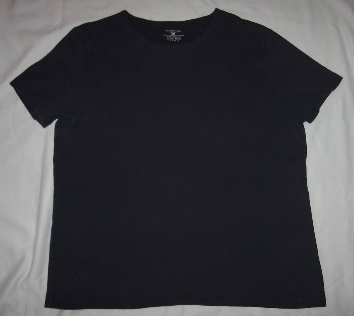 Jones New York Sport Dark Blue Shirt Top Short Sleeves Size Large L