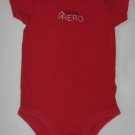 Carters LITTLE HERO with a Fireman Hat Red One Piece Size 6 Months
