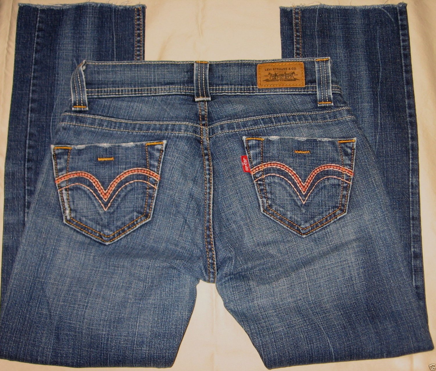 Levis Low Rise Blue Jeans Junior Size 3M Cotton Spandex Cut Off Frayed ...