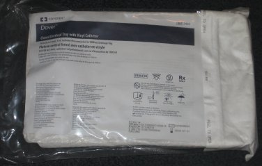 Closed Urethral Tray with Vinyl Catheter Pre-Connected Drainage Bag Kit Covidien Dover 3450