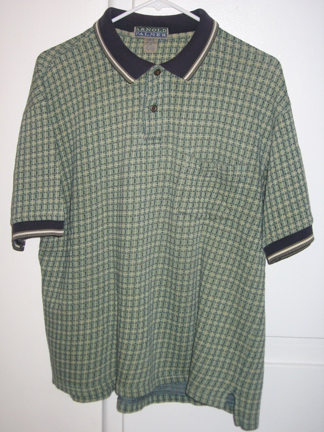 Vintage Arnold Palmer Short Sleeve Polo Golf Shirt Front Pocket Mens ...