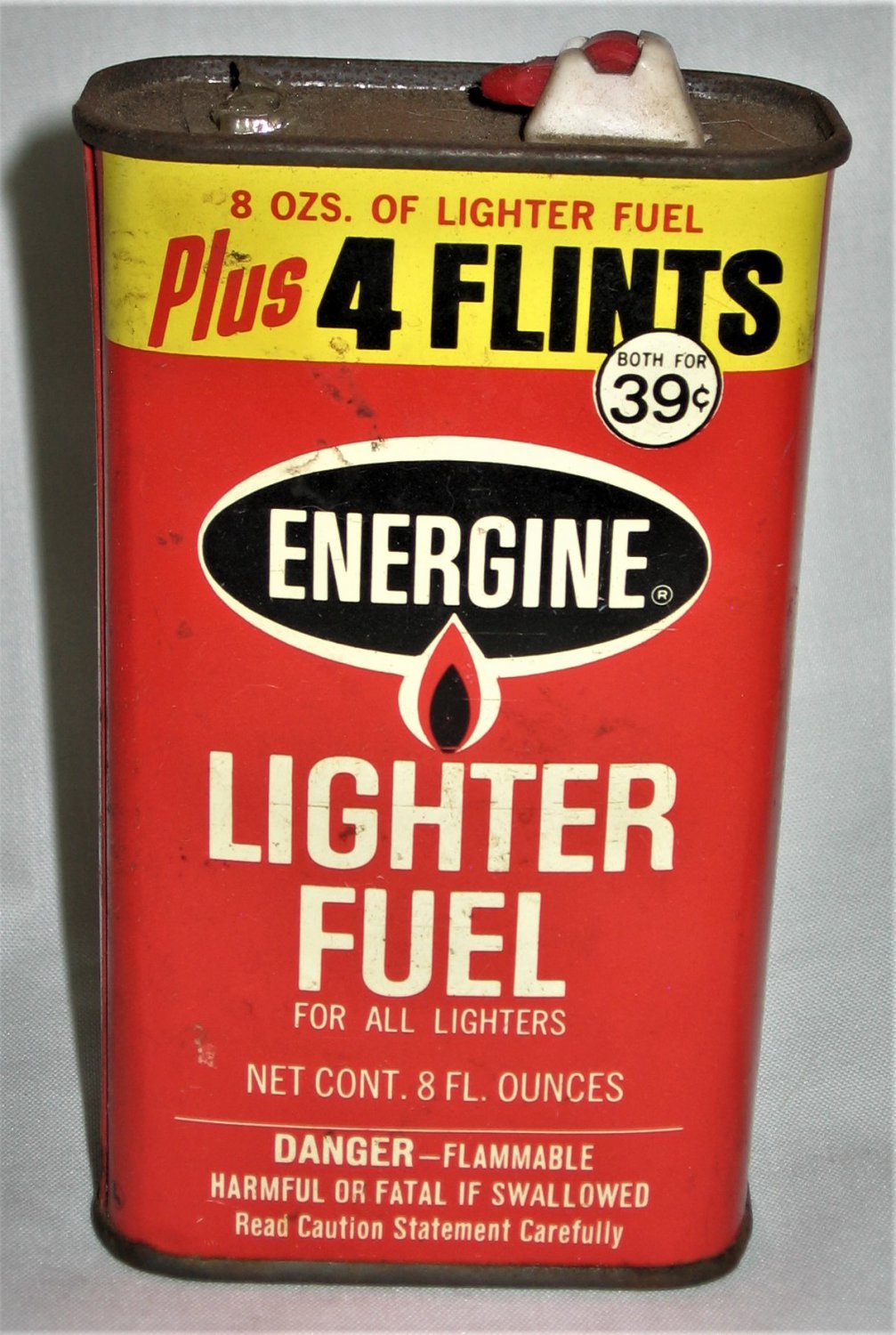 Vintage Energine Lighter Fuel EMPTY Collectible Tin Can