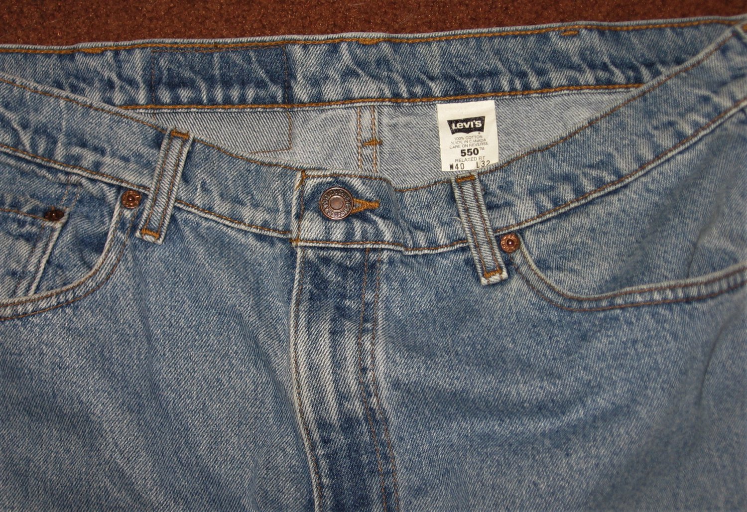 Levis 550 Relaxed Fit Blue Jeans Mens Size 40 Levi Strauss & Co SF Cal ...